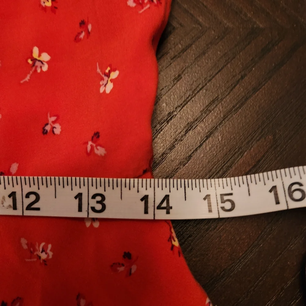 Red Floral Spaghetti Strap Sundress. Gap Medium - Picture 10 of 10